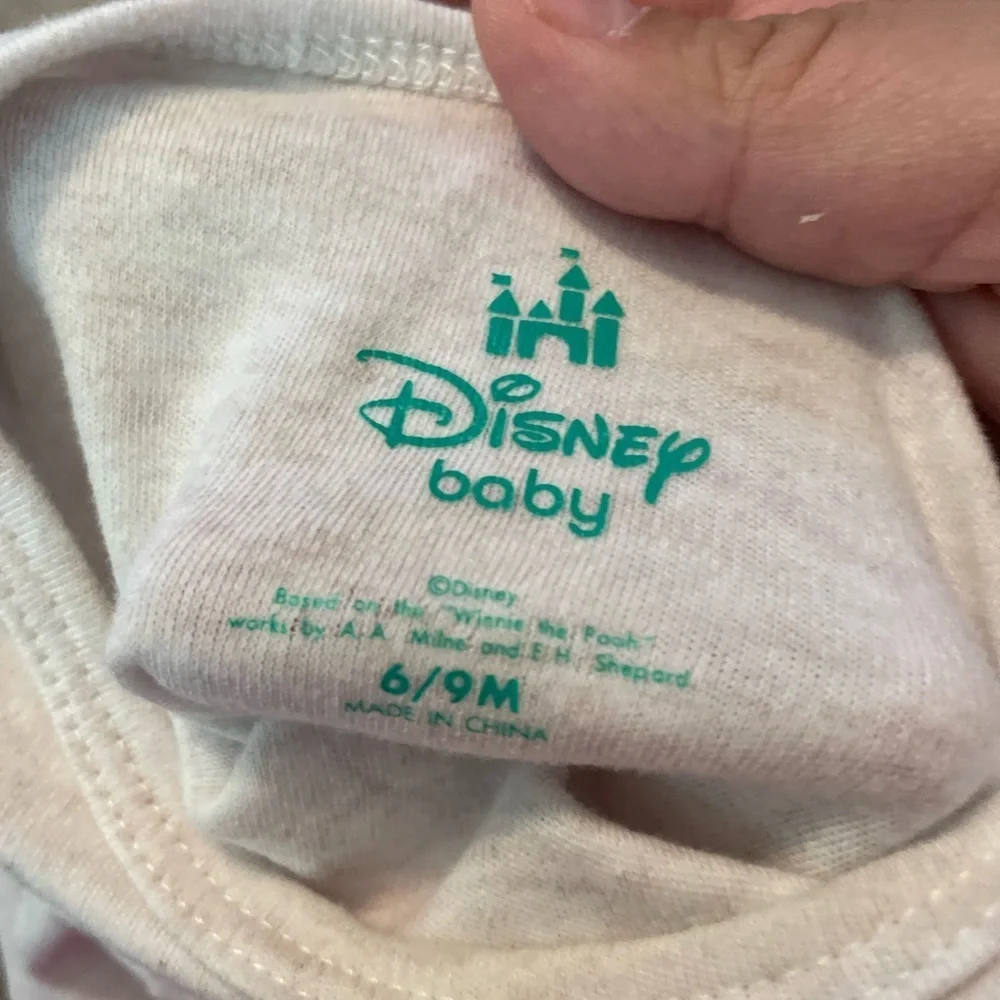Disney Baby Winnie the Pooh 3 pc Cream and brown Matching Set size 6/9M